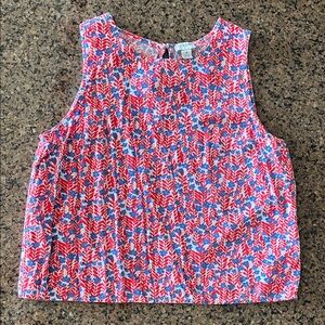 J.Crew Women’s Sleeveless Top Red White and Blue